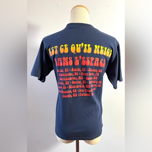 Ryan Adams 2002 Est Ce Qu'il Neige Tour Concert Eagle T-Shirt Tee Blue Small - Picture 2 of 6